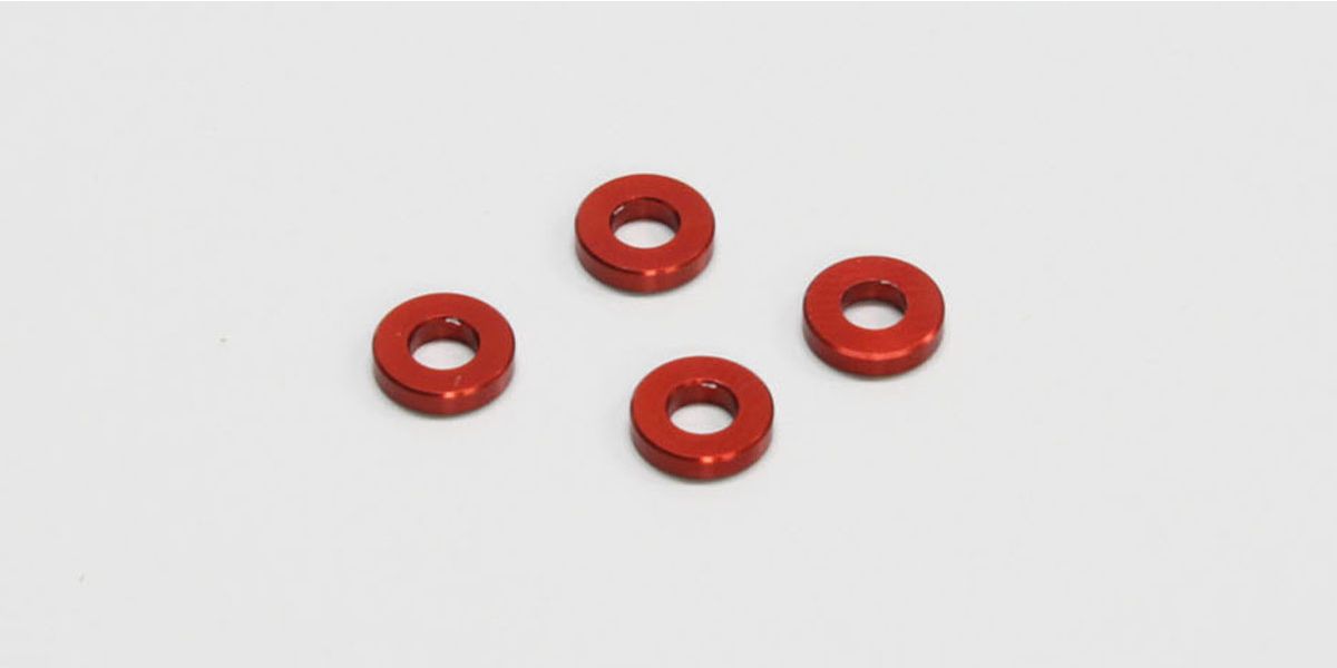 [���ܼ�] KY97042-15R [KYOSHO] Aluminum Color (3x6.5x1.5mm/Red/4pcs)