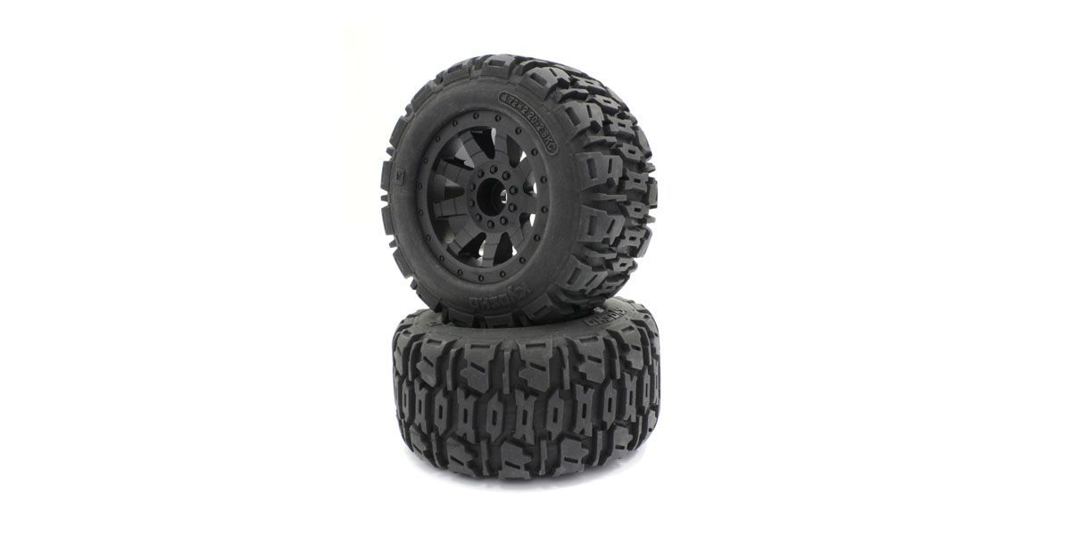 [���ܼ�] KYNTTH001BK [KYOSHO] Premaunted Tire(Nitro Tracker/Black/2pcs