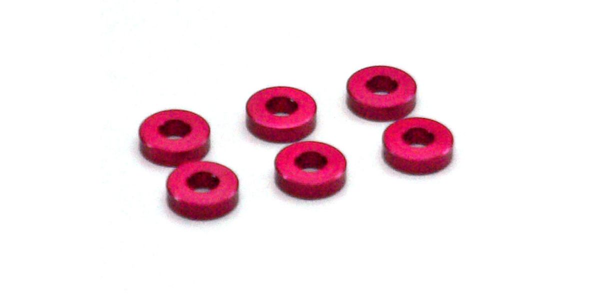 [���ܼ�] KYW0144R [KYOSHO] Aluminum Color (3x7x2/Red/6pcs)