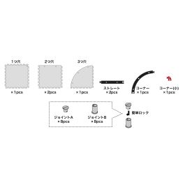 ミニッツカーペットトラック50 追加コーナー (4pcs) 87214 | 京商 | RC