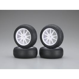 ホイル接着済マイクロXタイヤ(ホワイト/ミニインファーノ