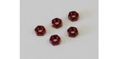 Nut(M3x2.4)(Aluminum/Red/5pcs) 1-N3024A-R