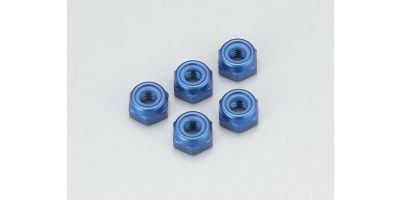 Nut(M3x3.3) Nylon (Aluminium/Blue/5pcs) 1-N3033NA-B