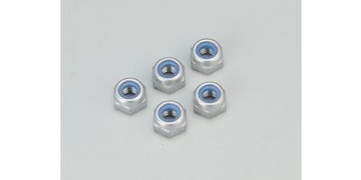Nut(M3x3.3)Nylon(Aluminium/Silver/5pcs) 1-N3033NA-S