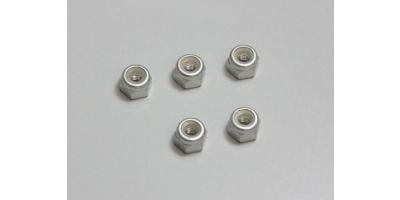 Nut(M3x4.3)Nylon(Aluminium/Silver/5pcs) 1-N3043NA-S