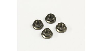 Nut(M4x4.5)Flanged (Alumi/Gunmetal/4pcs) 1-N4045FA-GM