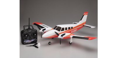 900mm Size Super Scale Flying Model PIPER PA34 VE29Twin readyset with battery and charger<Red> 10961RSBC-R
