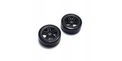 Drift Tire Rear (10Spoke/BK/24mm/2pcs) FAT304BK