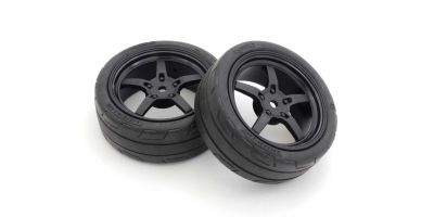 Glued TC Tire FZ02 (M/5-S Racing Wheel/BL/2p) FATH705BKM