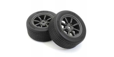 Glued TC Tire FZ02 (M/8Swatanabe Wheel/BL/2p) FATH706BKM