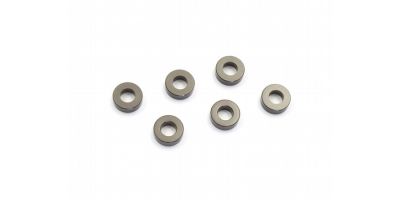 Aluminum Collar (3x6x2mm/Gunmetal/6pcs) W0142GM