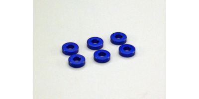 Aluminum Collar (3x7x2/Blue/6Pcs) W0144