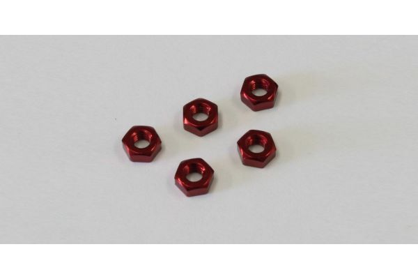 Nut(M3x2.4)(Aluminum/Red/5pcs) 1-N3024A-R