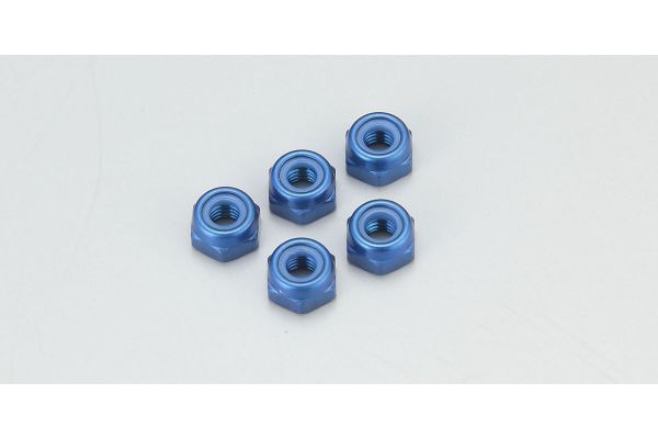 Nut(M3x3.3) Nylon (Aluminium/Blue/5pcs) 1-N3033NA-B