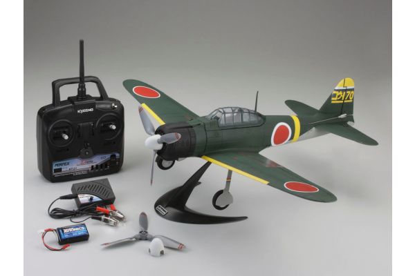 1/17 Scale SUPER SCALE FLYING MODEL aiRium A6M2b ZERO VE29 readyset with battery and charger (Green) 10953RSBC-G
