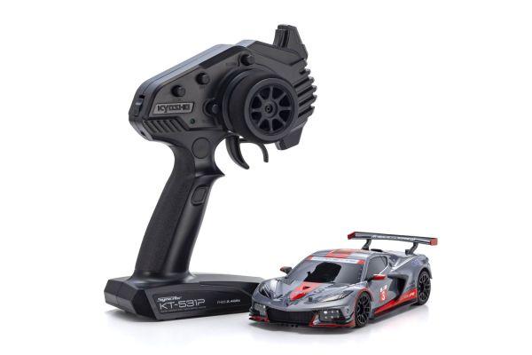 MINI-Z RWD MR-04 readyset CHEVROLET® CORVETTE® C8.R Gunmetal / Red 32356GMR