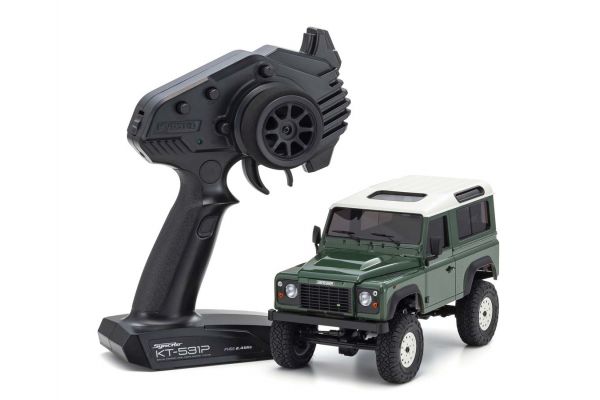 Radio Controlled Electric Powered Crawling car MINI-Z 4×4 Series Ready Set Land Rover Defender 90 Coniston Green 32529GR