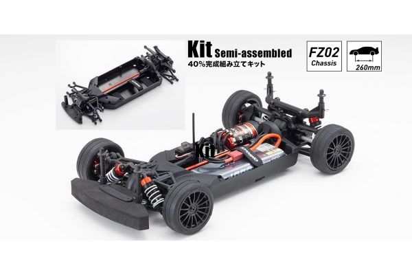 Radio Controlled Electric Powered 4WD Touring Car FAZER Mk2 FZ02 Chassis Kit 34461
