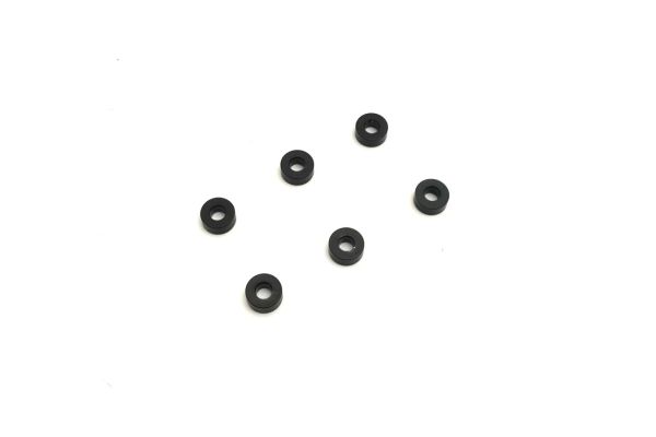 Aluminum Collar (3x7x3mm/Black/6Pcs) 97059-03BK