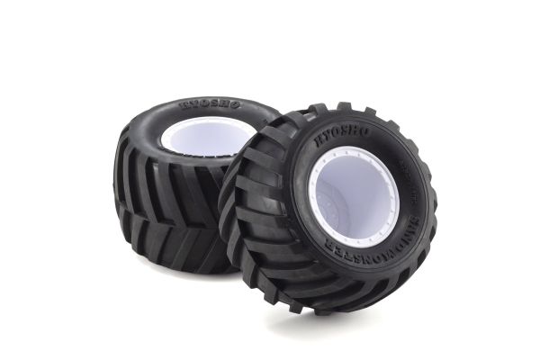 接着済みタイヤ＆ホイルセット(FZ02L-BT/ホワイト/ソフト/2入）EZTH001WSB