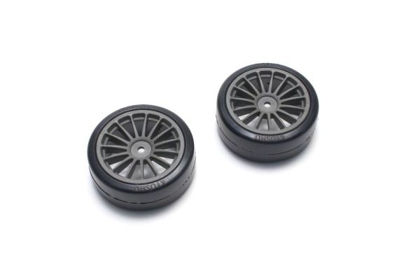 Drift Tire(Pre-glued/Gunmetal/2pcs)FAZER FAT302GM
