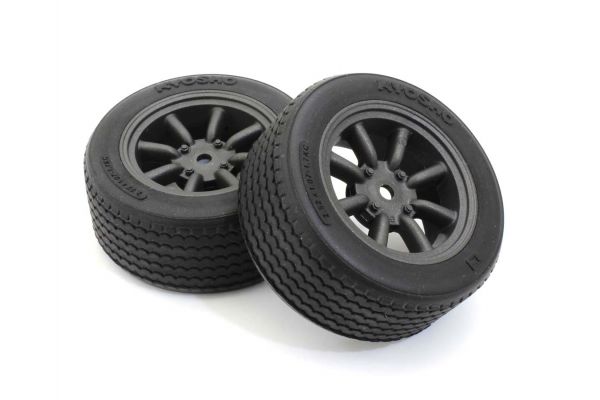 Glued TC Tire FZ02 (M/8Swatanabe Wheel/BL/2p) FATH706BKM