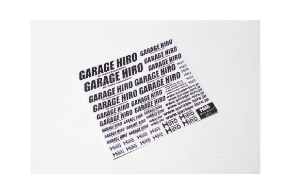 「GARAGE HIRO」 ロゴデカール Ver.1 ブラック KOS-GHD002