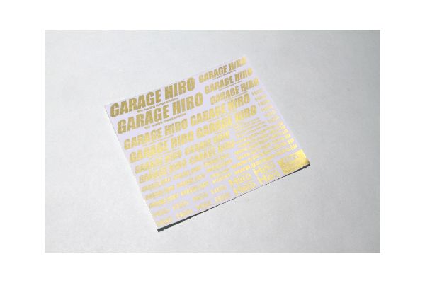 「GARAGE HIRO」 ロゴデカール Ver.1 ゴールド KOS-GHD003
