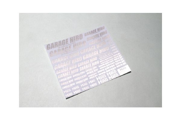 「GARAGE HIRO」 ロゴデカール Ver.1 シルバー KOS-GHD004