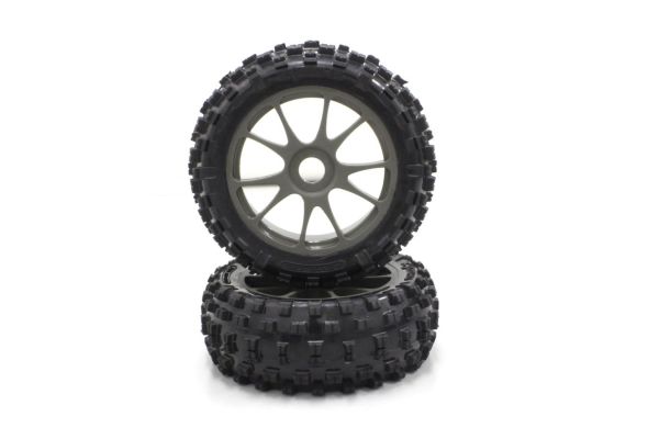 10スポークホイル接着済タイヤ(ガンメタ/KC/2入) IFTH004GMKCB