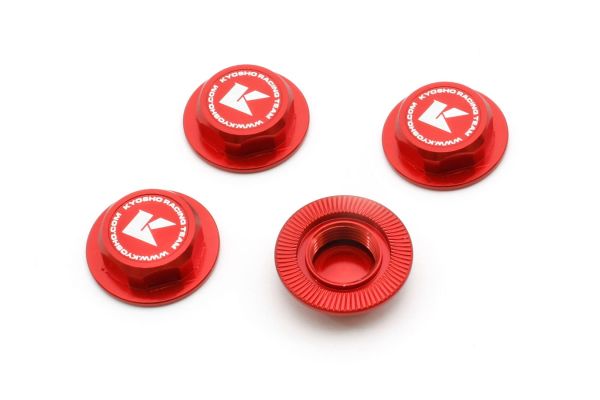 ホイールナット(レッド/4入/フランジキャップ/セレーション付) IFW649R