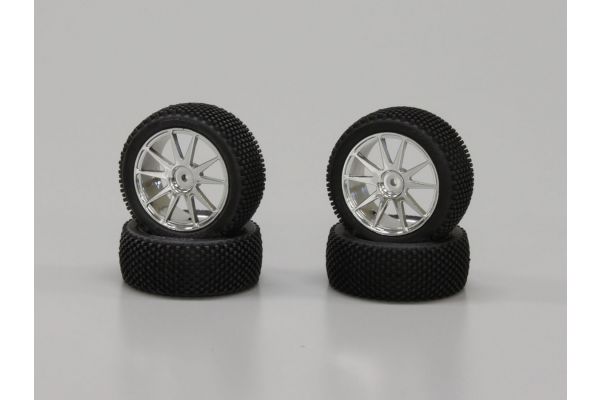 Micro Bock Tire with White Wheel (Chrome IHTH02SM