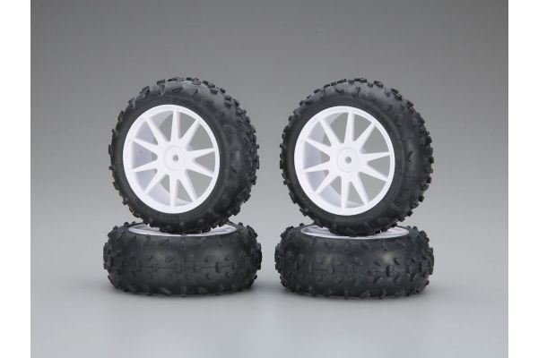 High Traction Tire With Wheel(White/Mini IHTH06W