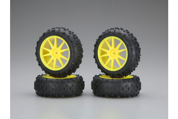 High Traction Tire With Wheel(Yellow/Min IHTH06Y