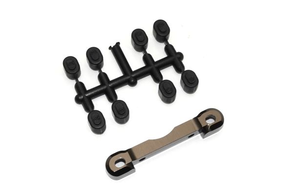 Aluminum Front Sus. Holder (FR/Gunmetal/ZX7.5) LA433