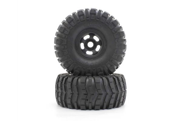 Glued Tire＆Wheel Set(Black/MAD CRUSHER/2pcs) MATH002BK