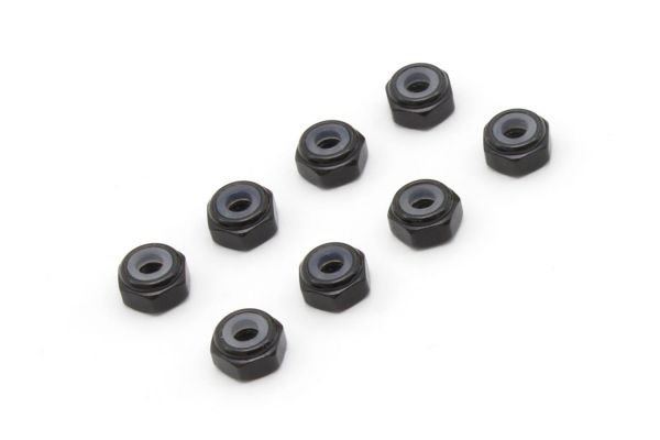 M2アルミナイロンカラーナット8個入り（ブラック）MZW128BK