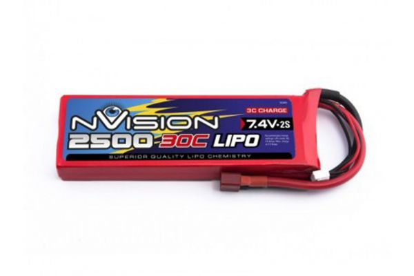 nVision LiPo 2s 7,4V 2500 30C Deans NVO1804
