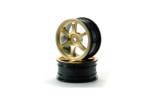 Wheel(6-Spoke/Gold/24mm/2Pcs) VZH007GL