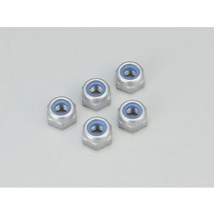 ナット(M3x3.3) ナイロン (アルミ/シルバー/5入)  1-N3033NA-S