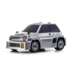 コミックレーサー MB-011+D ASF ボディ/シャシーセット Honda シティ ターボ II シルバー【ドリフトタイヤセット付属】 32253BCS