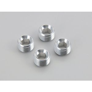 10mm Screw Cap (H=6mm/Silver/4pcs) 97033