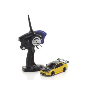 ミニッツAWD MA-020スポーツ レディセット スバル インプレッサWRXエアロバージョン with カーボンボンネット イエロー 【ドリフトタイヤ標準装着済み】 32131MY