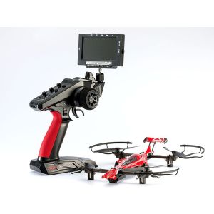 1/18スケール ラジオコントロール ドローンレーサー DRONE RACER G-ZERO(ドローンレーサー ジーゼロ)シャイニングレッド レディセット オンボードモニター コンボセット 20571R-OM