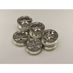 Wheel(6-Spke/24mm/Chrome Plated/8Pcs) AGH001-8SM