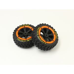 タイヤ & ホイールセットw/オレンジリム (サンドマスター) EZ002OR