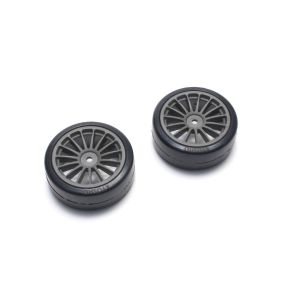Drift Tire(Pre-glued/Gunmetal/2pcs)FAZER FAT302GM