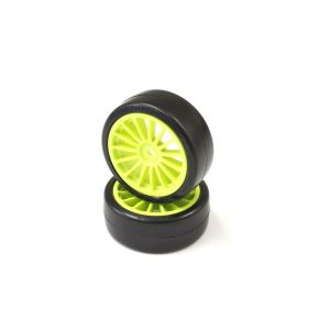 ドリフトタイヤ(接着済/蛍光グリーン/2pcs)FAZER FAT302KG