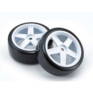 Premounted Drift Tire FZ02 (5Spoke/White/2p) FATH704WD