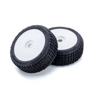 ディッシュホイル接着済タイヤ(ホワイト/K-BLOX/2入) IFTH005W